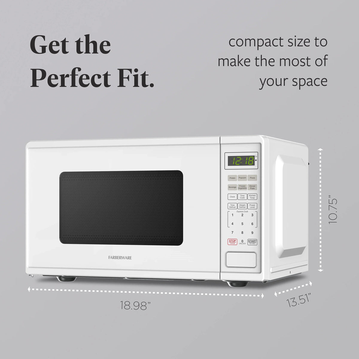 Farberware FMGZ09BKA 0.9 Cu. Ft. Microwave Oven, 900W, Digital Control, LED Display, 6 Cooking Presets, Black - image 23