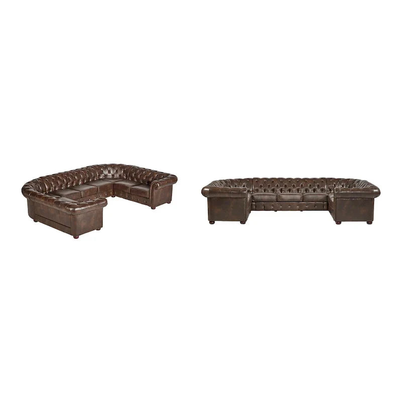 Gdansk 9-Person U-Shaped Chesterfield Sectional Sofa - image 1