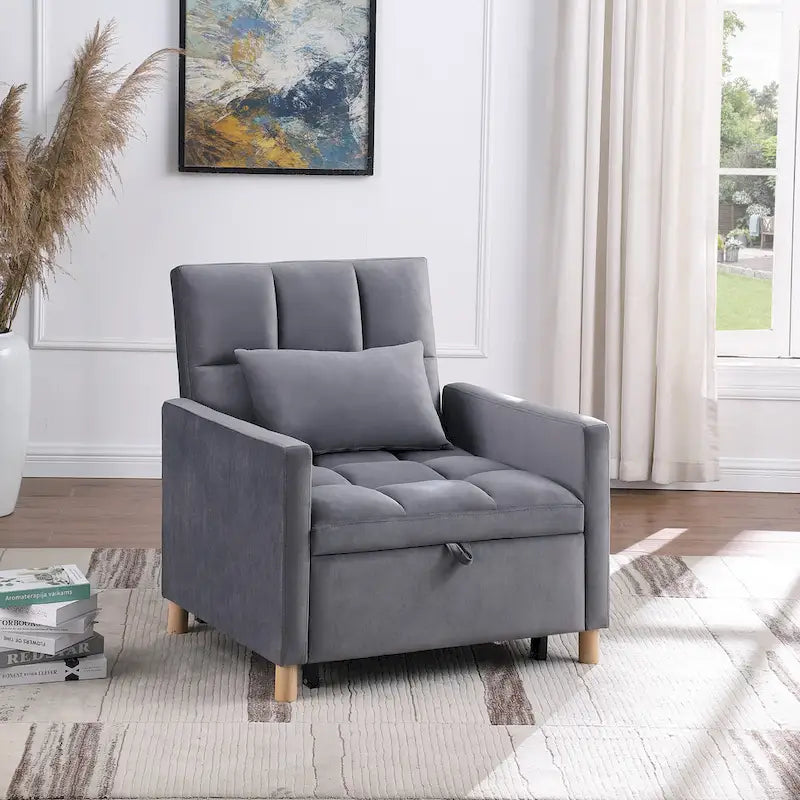 Versatile Sleeper Chair with Removable Pillow - image 9