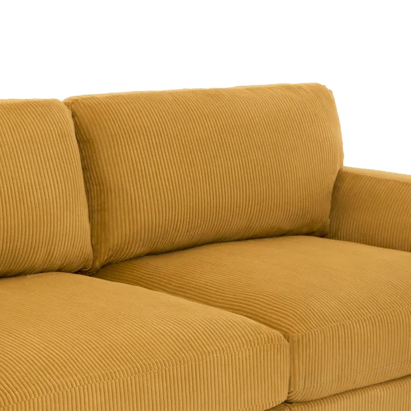 90-Inch Oversized Corduroy Sofa for Living Room with Reversible Cushions - image 13