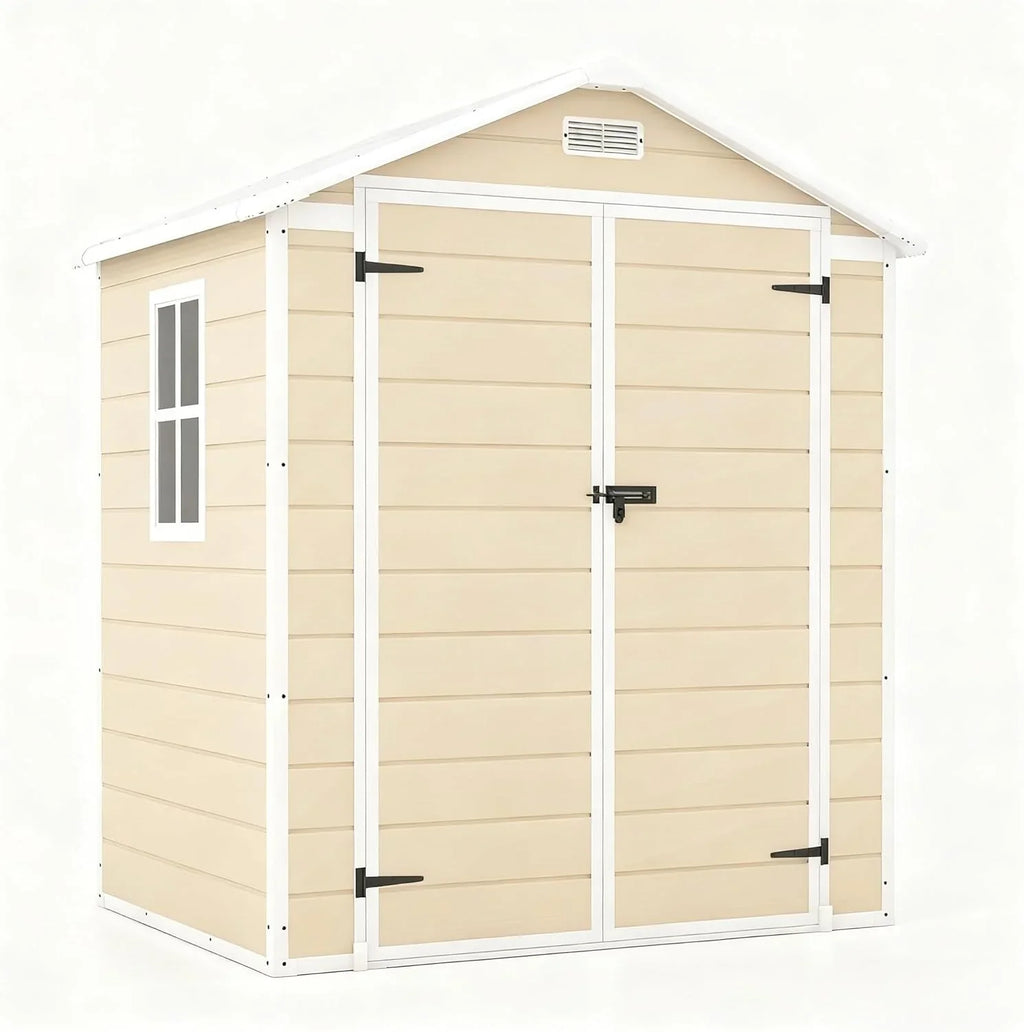 Patiowell 6x4 FT Plastic Outdoor Storage Shed with Floor, Resin Outdoor Storage Shed - image 7