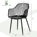 Set of 4 Modern Plastic Shell Dining Chairs with Metal Legs by Costway - image 19