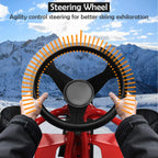 Snow Racer Sled, Ski Sled Slider Board with Twin Brakes - image 7