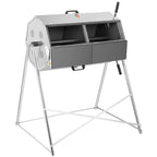Premium 33 Gallon Steel Outdoor Compost Tumbler Bin With Dual-Chamber - image 8