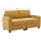 Versatile Chenille Storage Loveseat Sofa - image 31