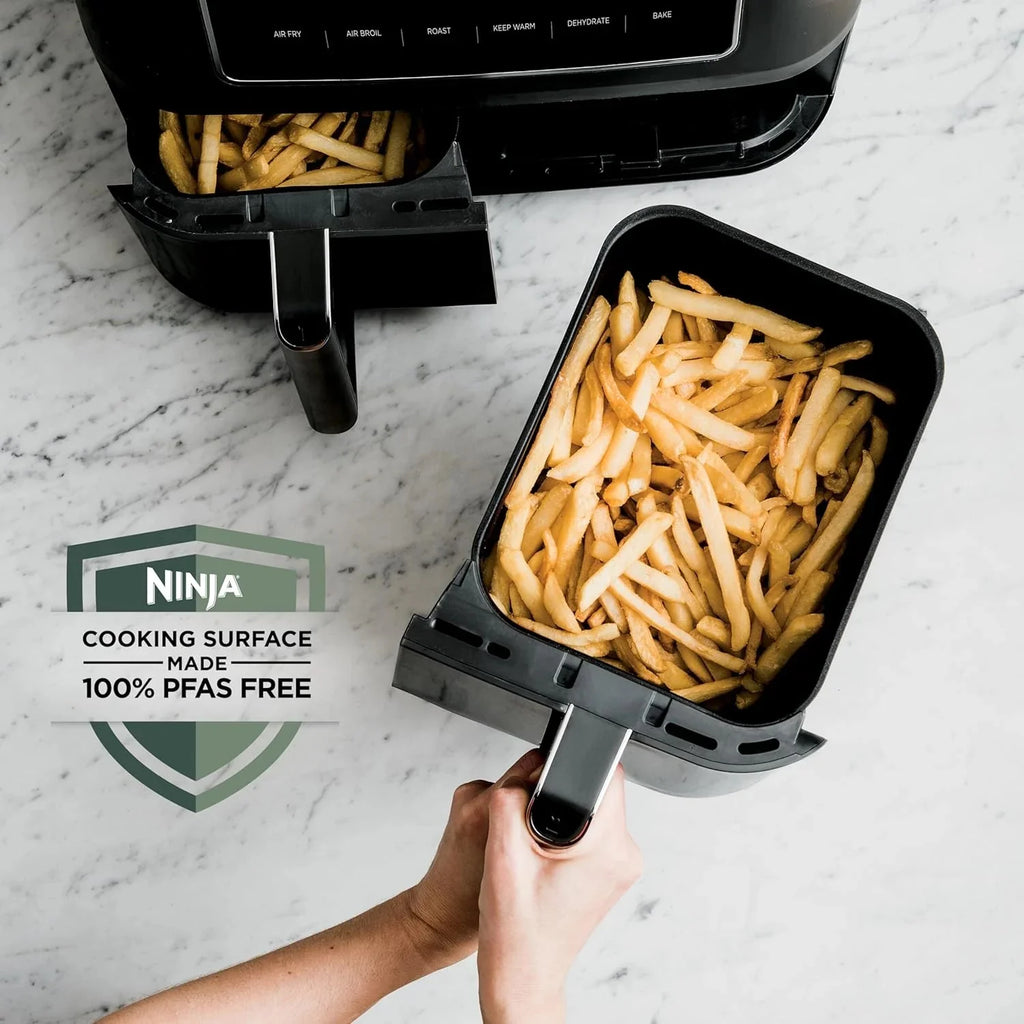 Ninja Foodi 10QT 6-in-1 DualZone Smart XL Air Fryer, 2 Independent 5QT Baskets, Smart Cook Thermometer, Match Cook, Smart Finish, Air Fry, Roast, Bake, Dehydrate, Reheat, Grey, DZ550 - image 13