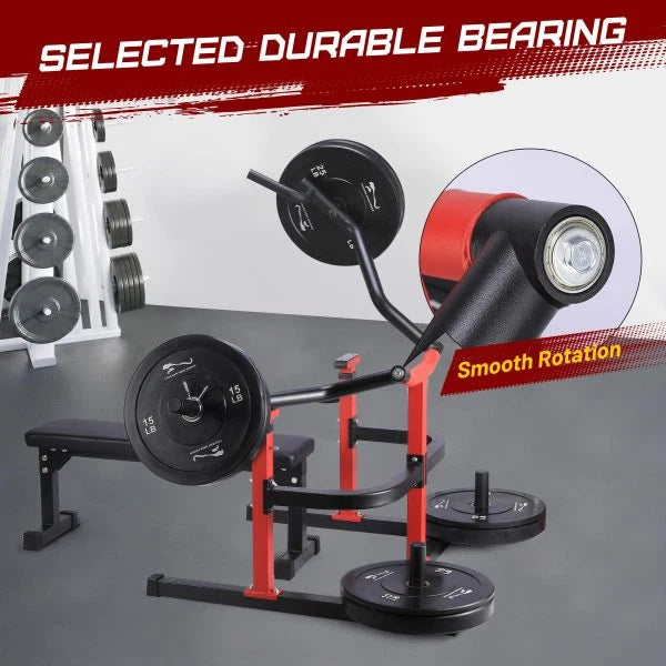 Chest Press Machine, 1050LBS Capacity, Independent Converging Arms, Weight Bench Press with Adjustable Flat Bench for Upper Body Workouts, Red - image 9