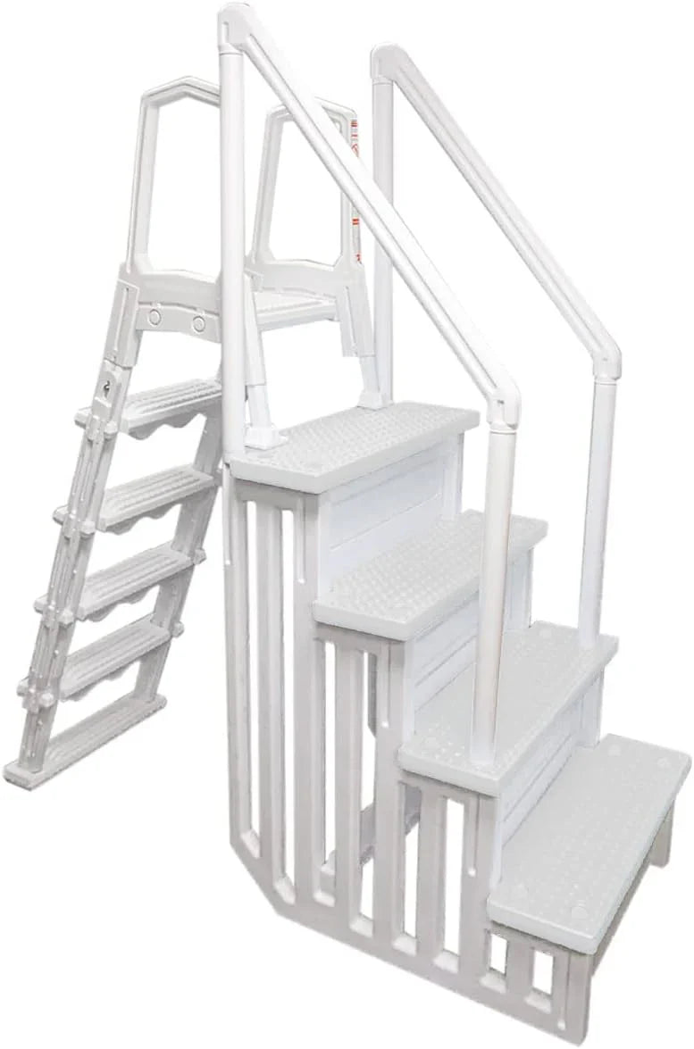 Select Anti-Slip in-Pool Steps / Gray / for Above Ground Swimming Pools / Can Mount to Decks 48" to 54" H / Safety Stairs Capacity Up to 300 lbs - image 2