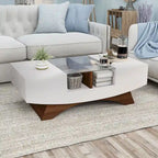 Angelic Contemporary Storage Coffee Table with Glass Insert by Furniture of America - image 27