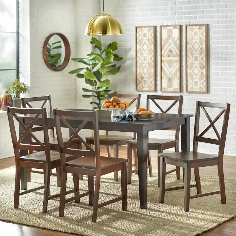 Set of 2 Solid Wood Crossback Dining Chairs by Simple Living - image 9