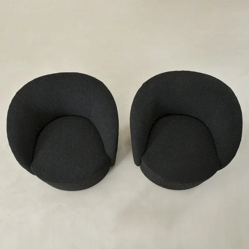 Set of 2 KINWELL 34-Inch Wide Upholstered Swivel Barrel Chairs - image 27