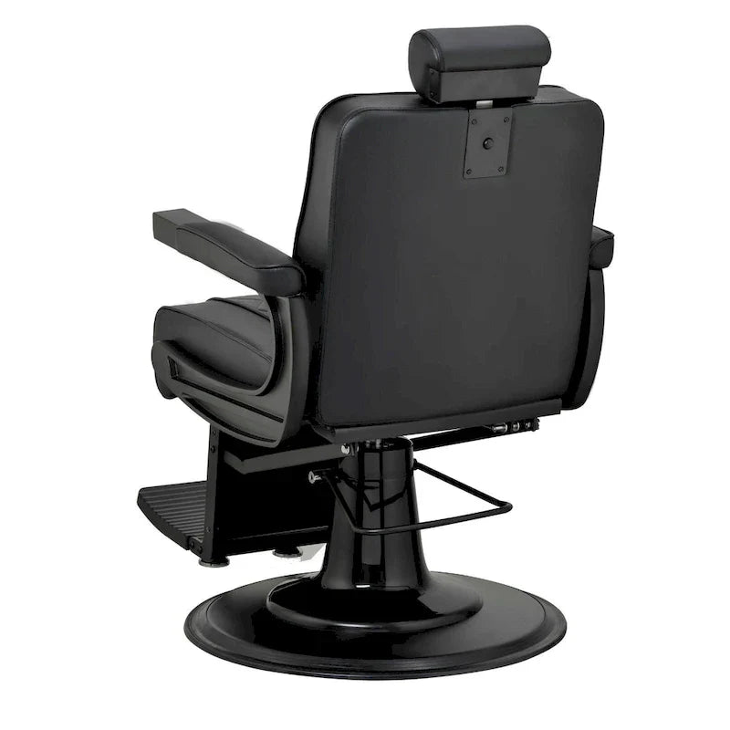 ROGERS Heavy-Duty Reclining Barber Chair for Barbershops - Black - image 3