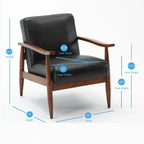 Greyson Living Anna Faux Leather Accent Chair with Wood Base - image 4
