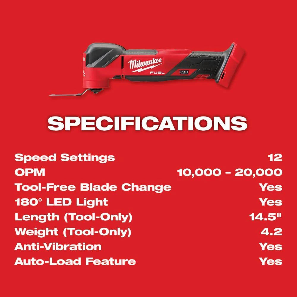 2836-21 Cordless Brushless Oscillating Multi-Tool Kit with Battery and Charger - image 14
