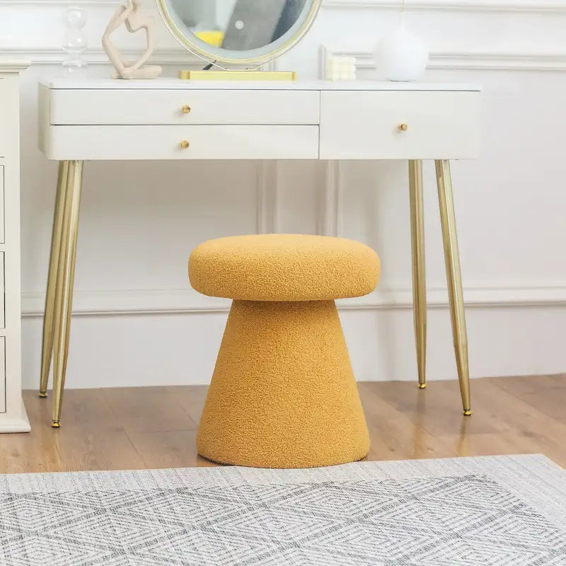 Adeco Large Soft Mushroom Ottoman - Versatile Foot Stool for Living Room and Bedroom - image 6