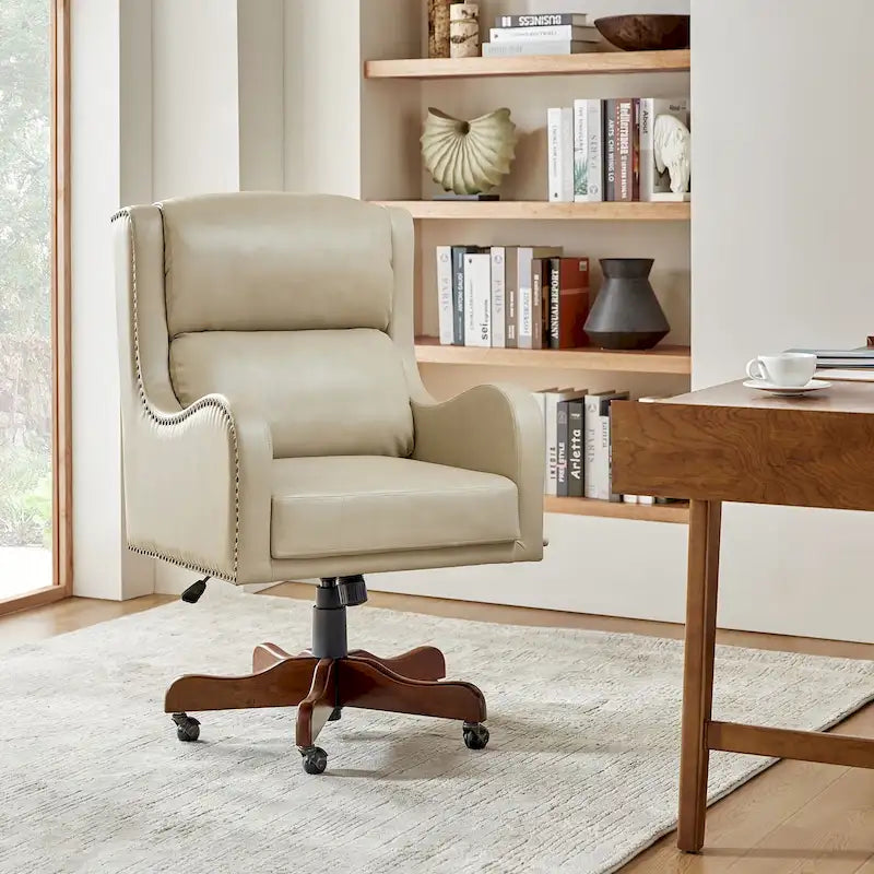 HULALA HOME Pete Adjustable Height Faux Leather Swivel Executive Chair with Tilt Mechanism - image 4