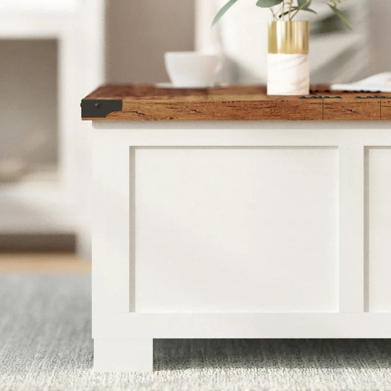 Contemporary Farmhouse Coffee Table Featuring Concealed Storage - image 5