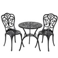 Nuu Garden 3-Piece Black Bistro Patio Set - image 1
