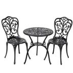 Nuu Garden 3-Piece Black Bistro Patio Set - image 1