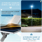 Tri-Color Solar Street Lights Outdoor - 5800W Solar Parking Lot Lights Commercial with 3 Color Temperatures, Solar Street Light Dusk to Dawn Street Lights Solar Powered for Outside Yard Garden - image 4