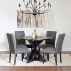 Roundhill Furniture Mytzi 5-Piece Dining Set: Cross-Buck Table with 4 Elegant Chairs - image 18