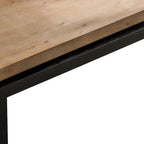 Versatile 2-Tier Coffee Table in Black and Natural Wood for Living Room - image 9