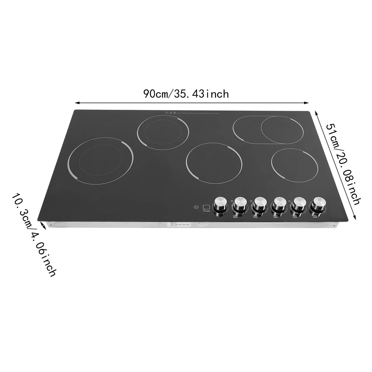 110V Modern Black Electric Cooktop Electric Stovetop 5 Burners Electric Cooktop for Homes, Restaurants - image 2