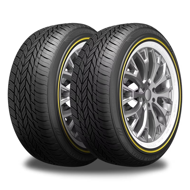 2 Vogue Tyres Custom Built Radial 235/55R17 99H White/Gold Sidewall Tires 460AA 0.3080.931 / 235/55/17 / 2355517 - image 1