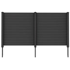 Gymax Outdoor PVC Privacy Panels 2 - Pack Picket Fence W/ 3 Cuspidal Foot Stakes Black - image 1