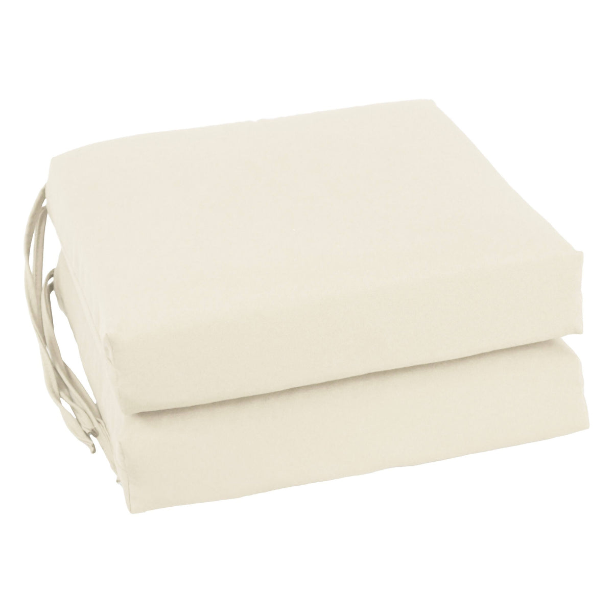 Blazing Needles Indoor 16" x 16" Twill Chair Cushion, Natural - image 1