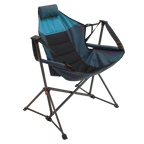 swing hammock chair hammock lounger features a cradling suspended design steel frame shy blue navy - image 1