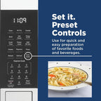 Open Box GE 3-in-1 Microwave Oven, 1,050 Watts Air Fryer, Broiler and Convection Mode, Child-Lock Technology, Kitchen Essentials for The Countertop or Dorm Room, 1.0 Cu. Ft., Stainless Steel - image 6