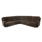 Renic Modern Dark Brown Reclining Sectional Sofa with Console and USB Ports by Furniture of America - image 6