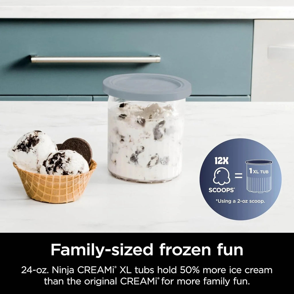 Ninja NC301 CREAMi Ice Cream Maker, for Gelato, Mix-ins, Milkshakes, Sorbet, Smoothie Bowls & More, 7 One-Touch Programs, with (2) Pint Containers & Lids, Compact Size, Perfect for Kids, Silver - image 21