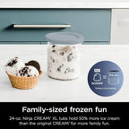 Ninja NC301 CREAMi Ice Cream Maker, for Gelato, Mix-ins, Milkshakes, Sorbet, Smoothie Bowls & More, 7 One-Touch Programs, with (2) Pint Containers & Lids, Compact Size, Perfect for Kids, Silver - image 21
