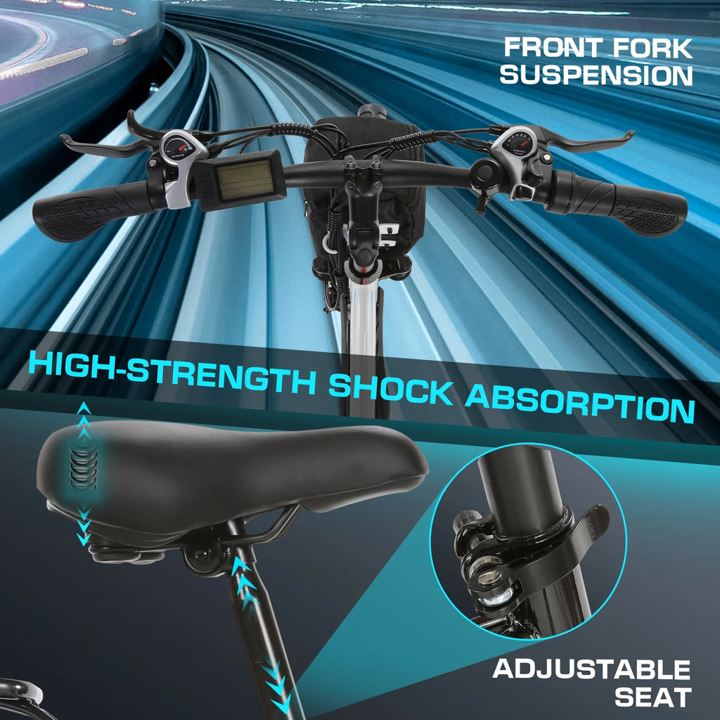 Vivi Electric Bike 26" City Commuter Electric Bike 48V 500W Step - Through Electric Bike 19.8MPH Electric Cruiser - image 35