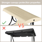 Pirecart 3 Person Patio Porch Swing Outdoor Converting Swing Glider Hammock with Adjustable Canopy, Cushions, Red - image 16