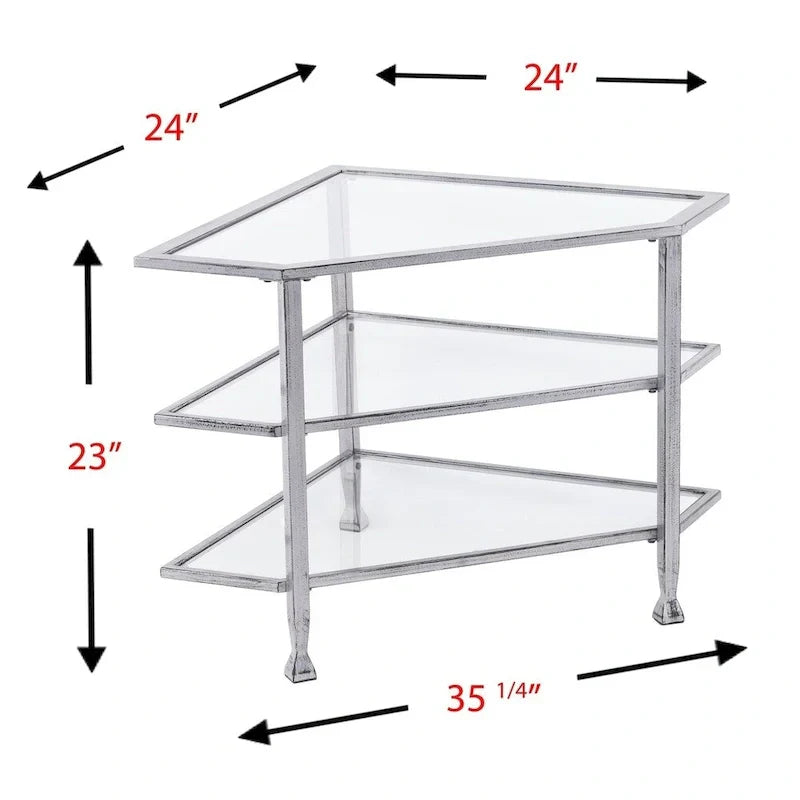 SEI Furniture Jensen Metal Corner TV Stand for Screens up to 33.25 inches - image 14