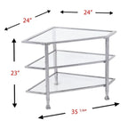 SEI Furniture Jensen Metal Corner TV Stand for Screens up to 33.25 inches - image 14