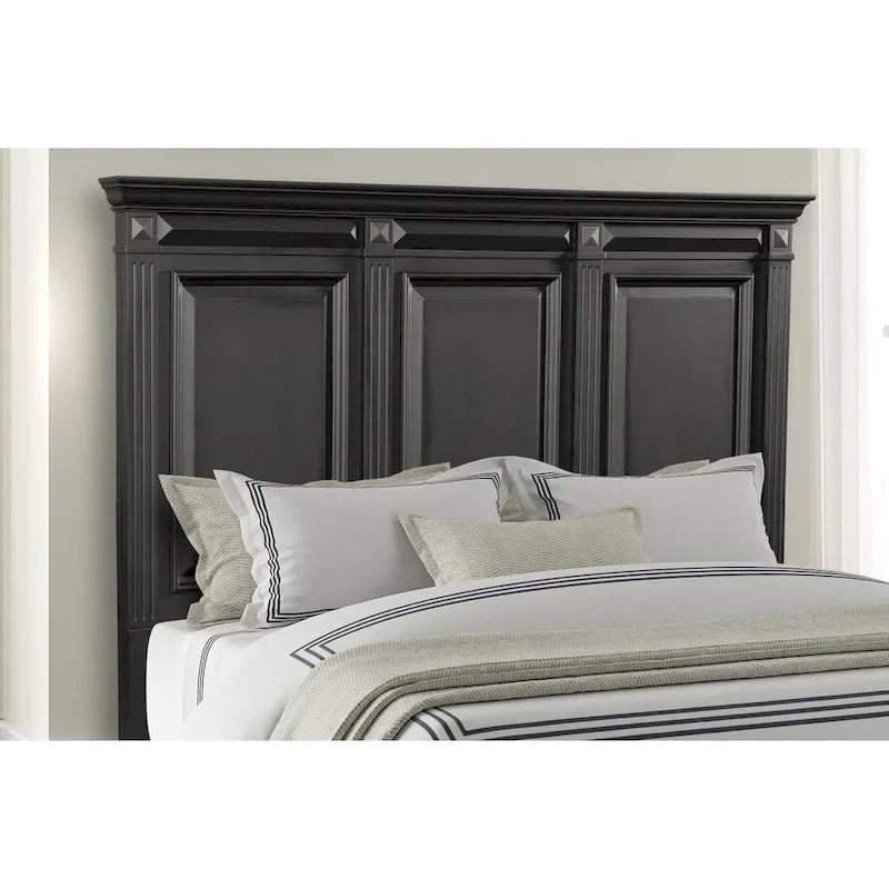 Roundhill Furniture Renova Vintage Black Wooden Bedroom Collection - image 5