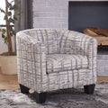Grafton Home Enzo Gold and Grey Splatter Upholstered Accent Barrel Chair - image 1