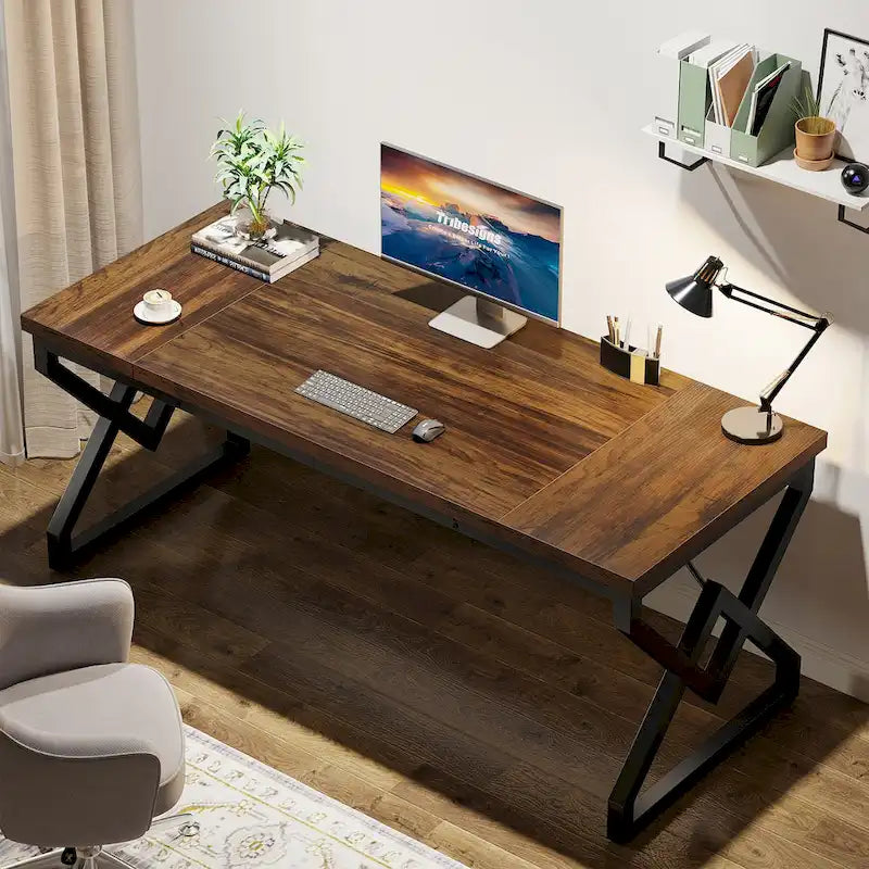 63-Inch Spacious Executive Desk for Home Office Use - image 5
