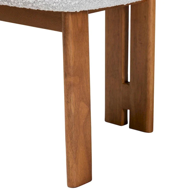 Kacela Contemporary Japandi Boucle Upholstered Wood Dining Chair Set - 2 Pieces - image 13