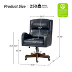 HULALA HOME Pete Adjustable Height Faux Leather Swivel Executive Chair with Tilt Mechanism - image 35