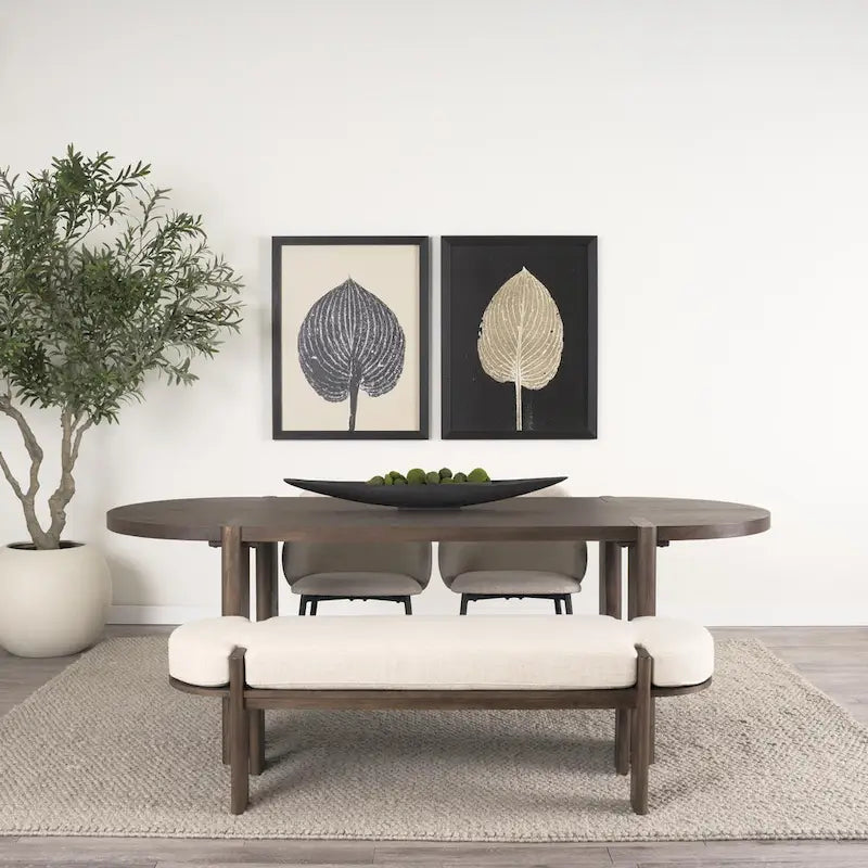Sohan Dark Elm Oval Dining Table - Dimensions: 91.0L x 38.0W x 30.0H - image 8
