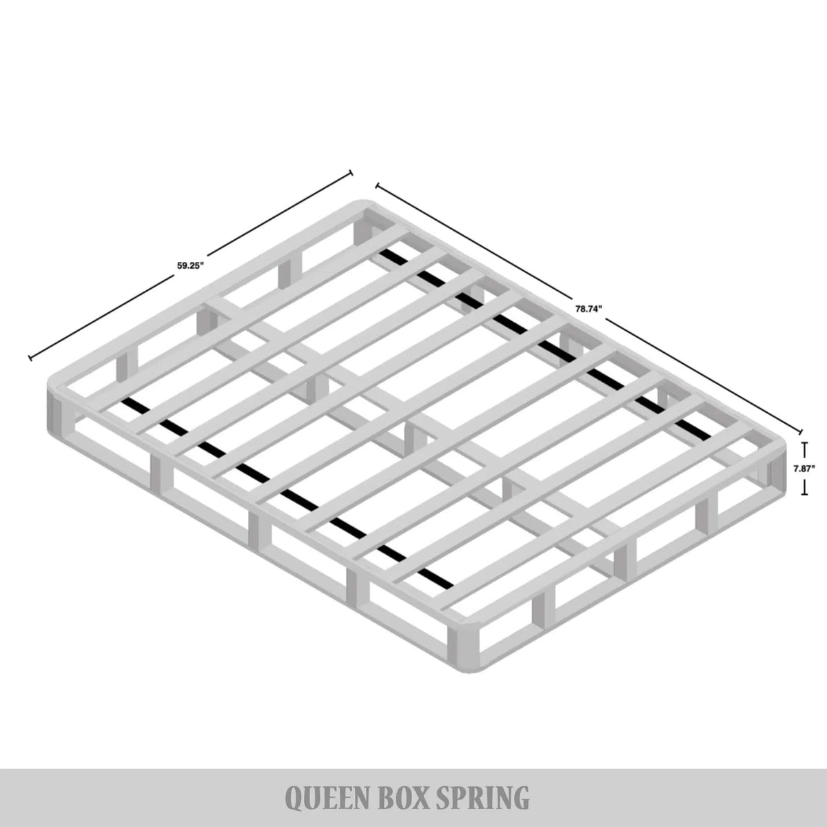 CraftPorch Solid Wood 8-Inch Box Spring Foundation with Wood Slats - image 16