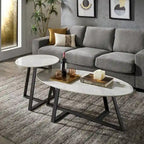 iNSPIRE Q Modern Jurmala Glossy Sintered Stone Tables with Grey Metal Base - image 13