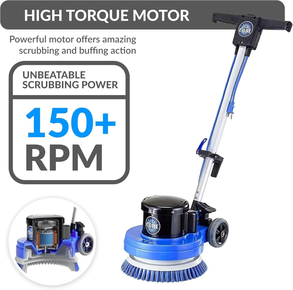 Prolux Core Heavy Duty Commercial Floor Polisher Buffer Scrubber Machine and 5 Pads - image 5