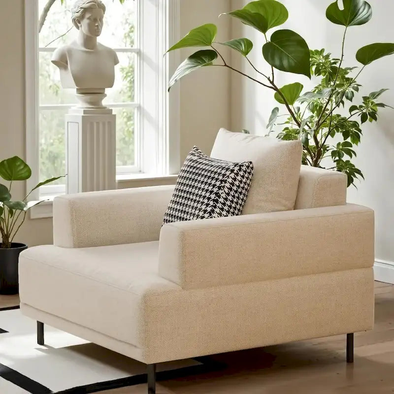 Contemporary Deep Seat Sofa with Cushions, Elevated Legs, Cozy Living Room Seating, Ideal for Apartments - image 15