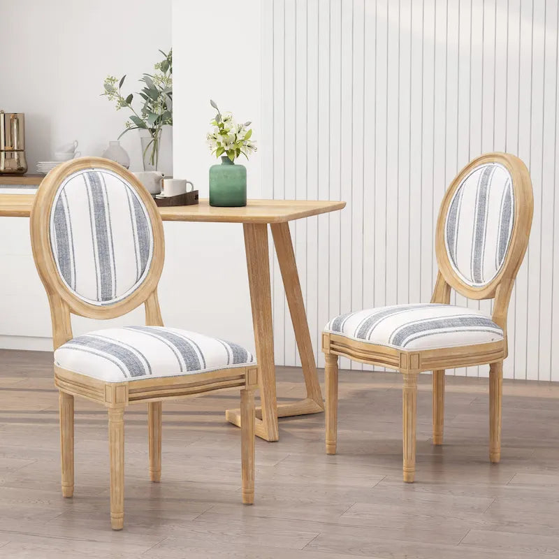Set of 2 Phinnaeus French Country Fabric Dining Chairs by Christopher Knight Home - image 7